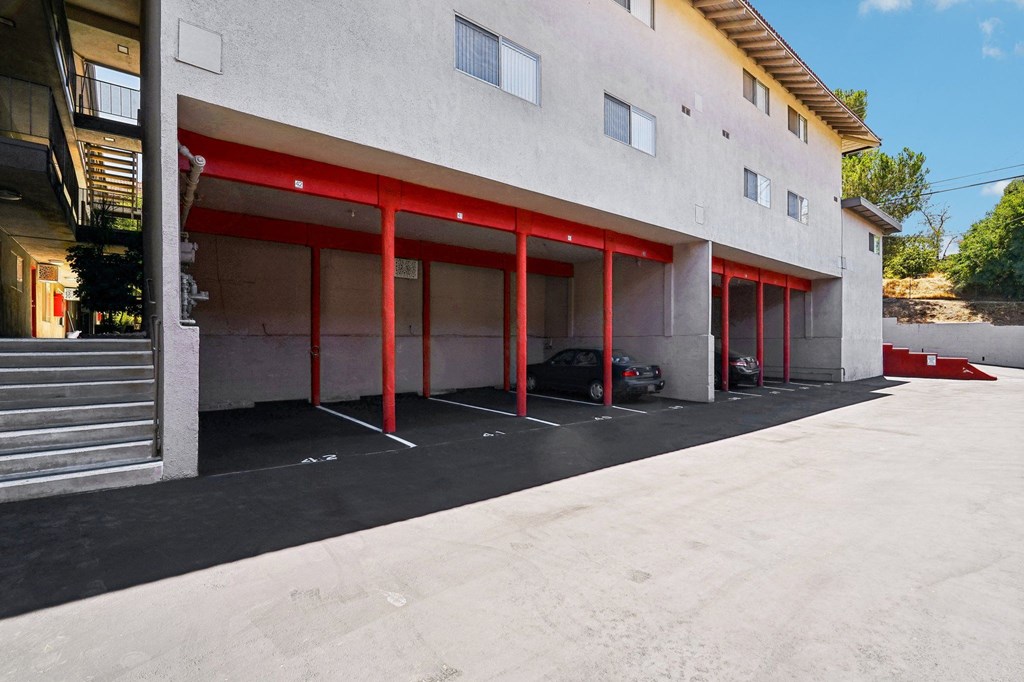 parking area front of a building