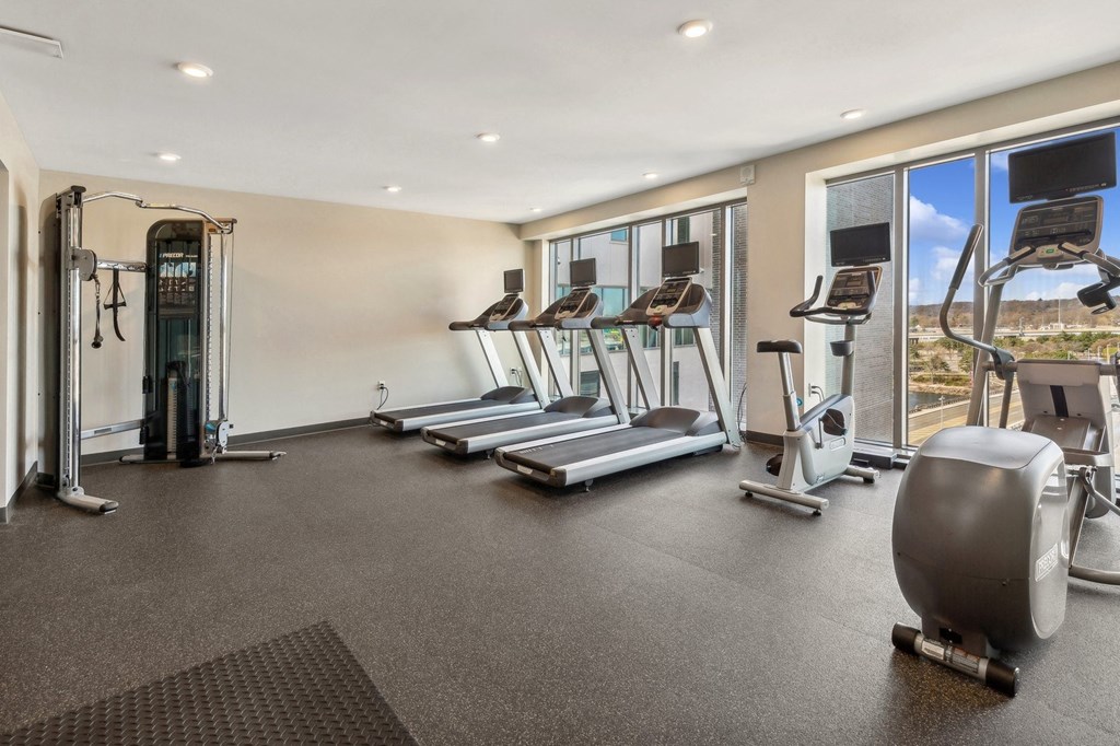 the gym at the preserve apartments at The Rowe, Grand Rapids, 49503