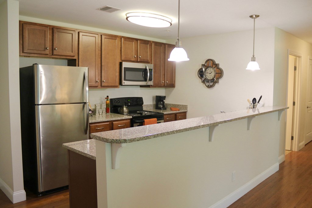Apartment interior kitchen at Mallory Ridge, Connecticut, 06002