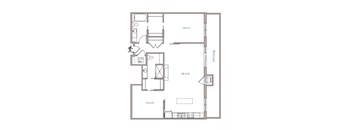 A floor plan of a house with a balcony on the side.