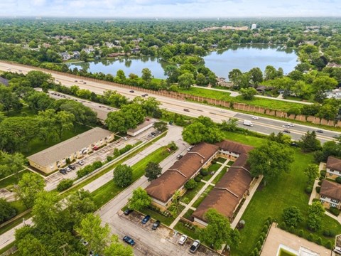 Aerial View at The Clarendon Apartment Homes, Clarendon