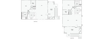 floor plans of the first and second floors  at Arrive at Rancho Belago, Moreno Valley, CA