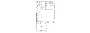 Floor plan for unit 216