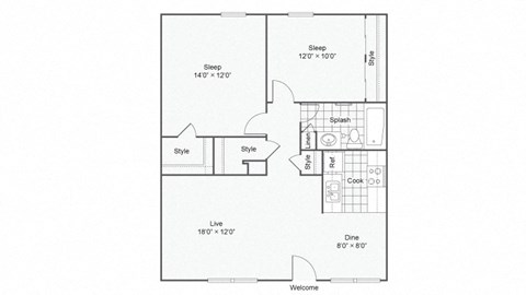 Floor plan Middelton at The Hub at Baton Rouge, Baton Rouge, 70808 