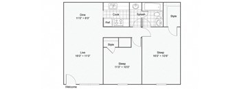 Floor plan Maravich at The Hub at Baton Rouge, Baton Rouge, LA