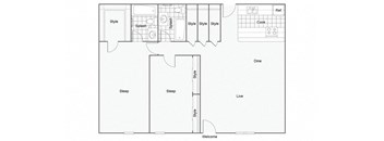 Floor plan Audubon at The Hub at Baton Rouge, Baton Rouge, LA