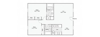 Floor plan Hatcher at The Hub at Baton Rouge, Baton Rouge