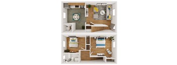 Floorplan - 2 bedroom at Fay Street Apartments, Winchester