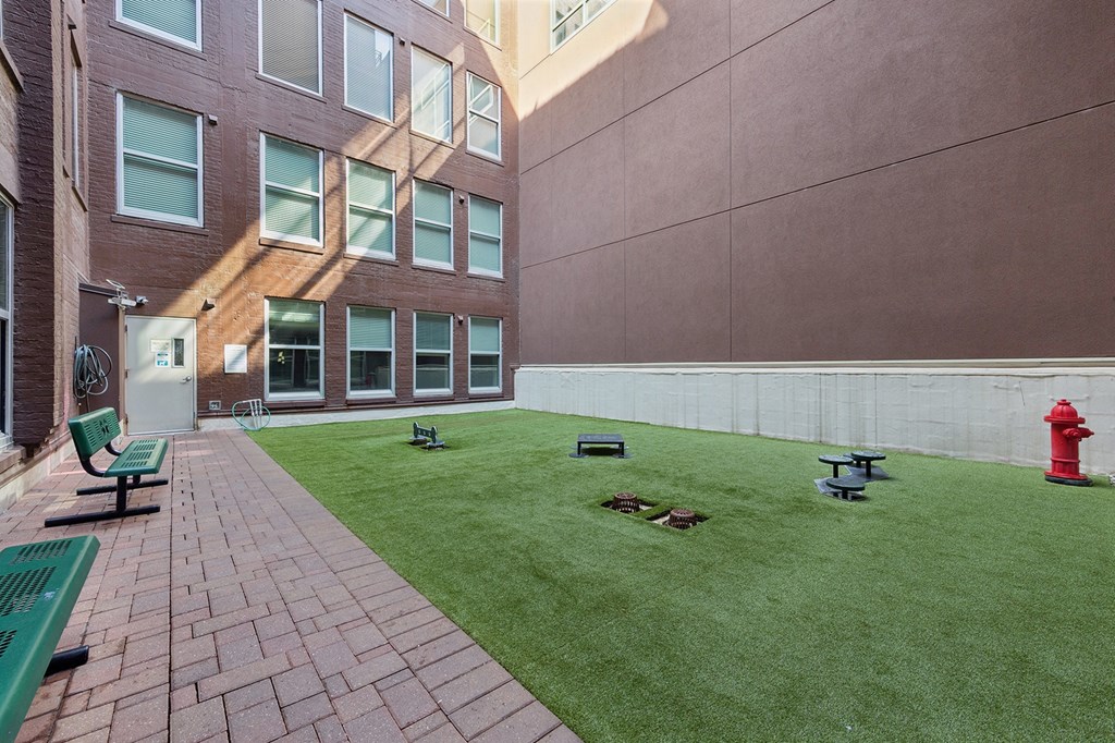 Dog park on property with grass area