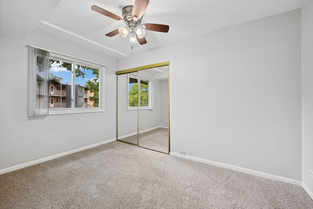 White interior bedroom at River Oaks, North Aurora, Illinois