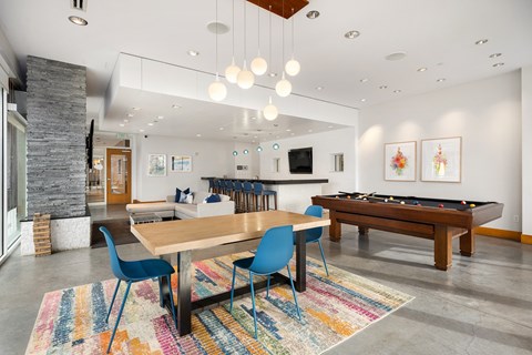 Luxurious Clubhouse With Television at Track 29 Apartments, Minneapolis, MN, Minnesota, 55408