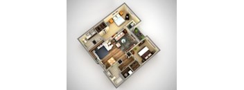Cosmo Floor Plan at Cosmopolitan Apartments, Pennsylvania