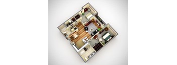 Washington Floor Plan at Cosmopolitan Apartments, Pittsburgh, 15237