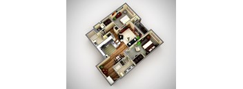 Hamilton Floor Plan at Cosmopolitan Apartments, Pittsburgh Pennsylvania
