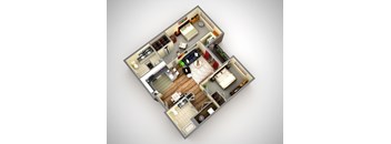 Carlton Floor Plan at Cosmopolitan Apartments, Pittsburgh