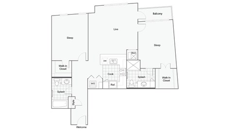 Broadway Floorplan at 1910 on the Water