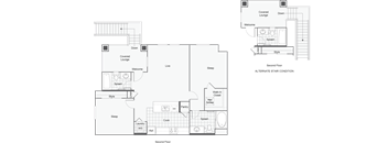 floor plan of the first floor at Arrive at Rancho Belago, Moreno Valley, CA, 92555