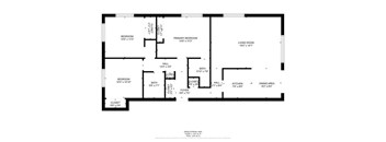 A black and white image of 3 bedroom floor plan