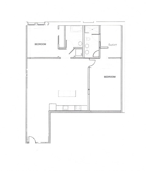 Floor plan for unit 418