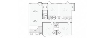 Floor plan Maddox at The Hub at Baton Rouge, Baton Rouge, LA 70808