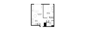 A1 Floorplan at The Venue on Knox Apartments, Minnesota, 55408