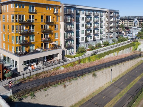 Aerial view of the property at Track 29 Apartments, Minneapolis, MN, Minnesota  , 55408