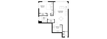 A2 Floorplan at The Venue on Knox Apartments, Minnesota