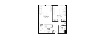 A3 Floorplan at The Venue on Knox Apartments, Minneapolis, MN, 55408