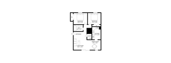 Two bedroom One Bath floor plan