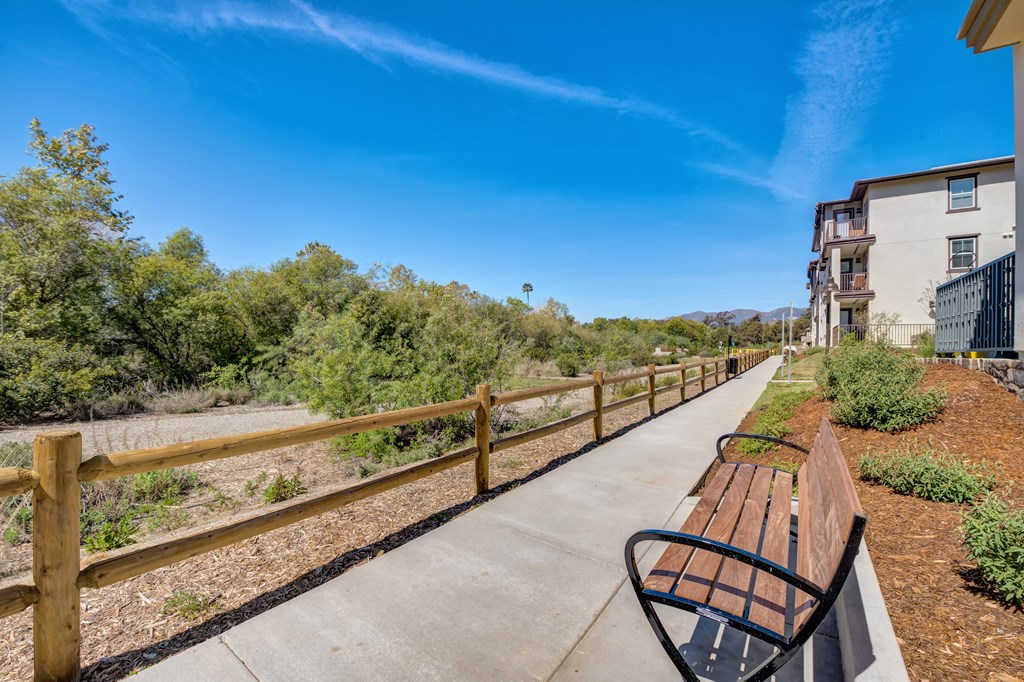 take a seat on the bench and enjoy the view