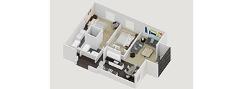 Floorplan for a 2 bedroom apartment