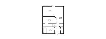 Floor plan 1 bed and 1 bath_atlanta