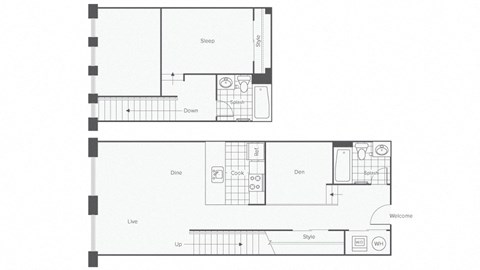 a black and white floor plan of a house