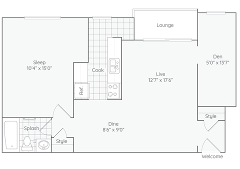 Floor Plan at The Jeffersonian, Charlottesville, VA