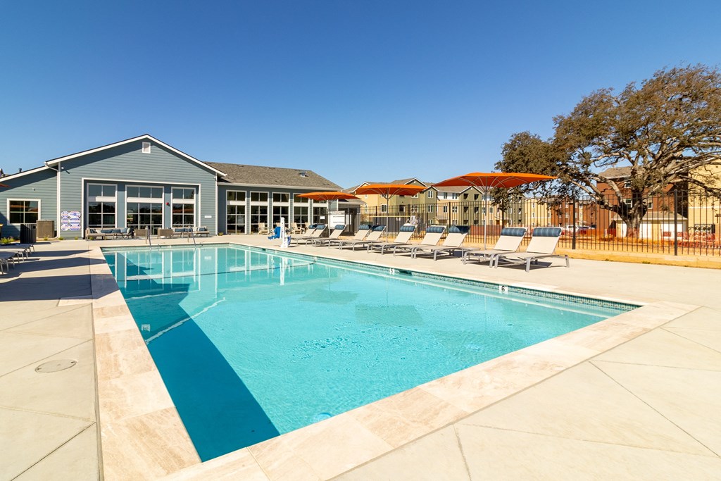 the swimming pool at our apartments at Arrive Paso Robles, Paso Robles, CA