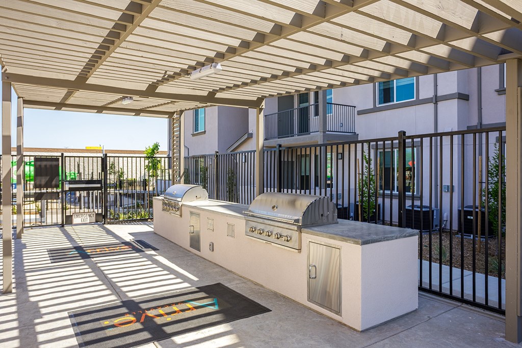 Shaded BBQ unit at Arrive Vacaville