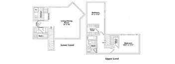 2 Bed 1.5 Bath Floorplan at Oak Park City, Oak Park Illinois