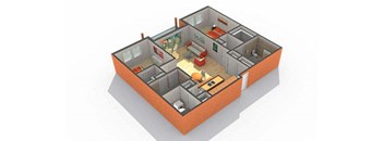 Benton Floor Plan at Renew on Main, Illinois