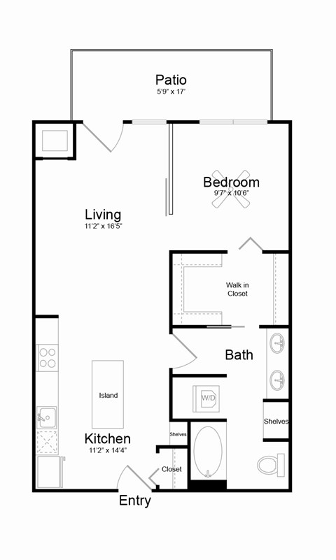 A12 Floor plan at Track 29 Apartments, Minneapolis, MN, Minnesota