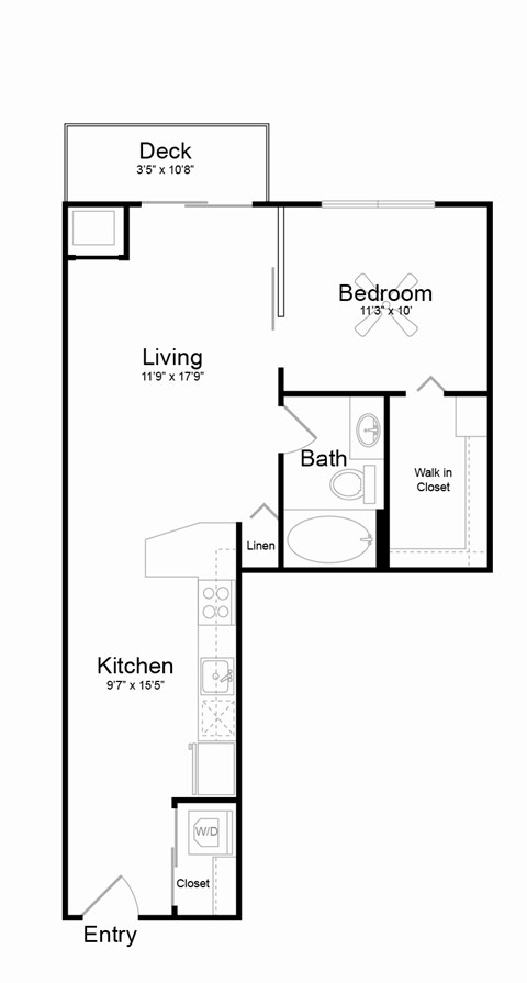 A16 floor plan at Track 29 Apartments, Minnesota