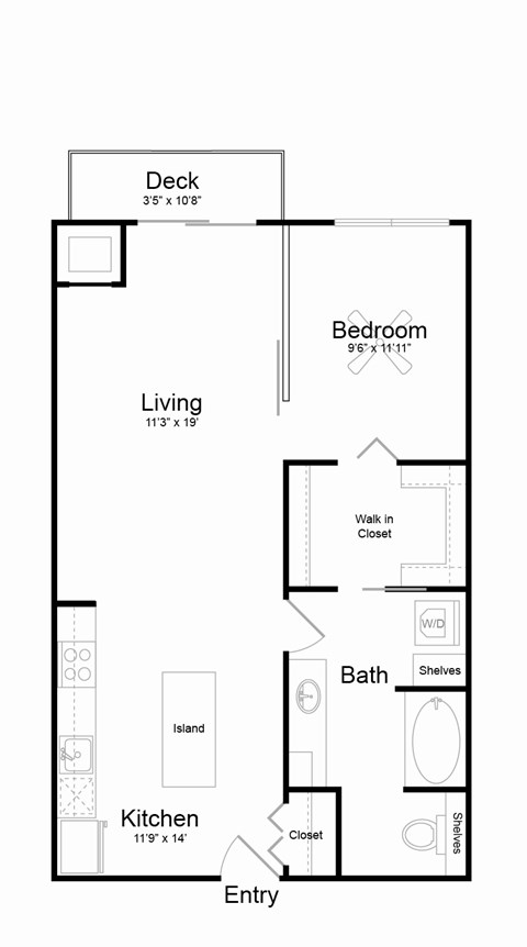 A22 floor plan at Track 29 Apartments, Minneapolis, Minnesota