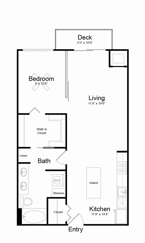 A24 floor plan at Track 29 Apartments, Minnesota