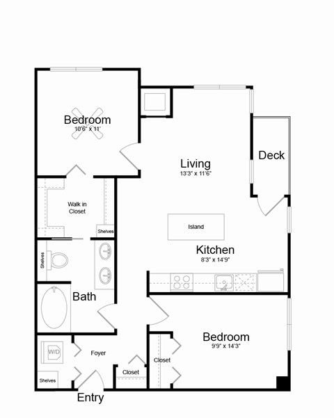 B5 floor plan at Track 29 Apartments, Minneapolis, Minnesota