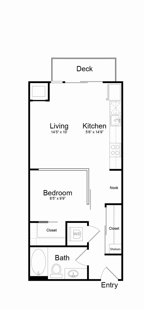 V1 floor plan at Track 29 Apartments, Minneapolis, Minnesota