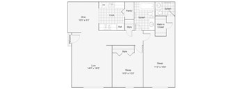 Bristol Floor Plan at Williamsburg South, Pittsburgh, 15228
