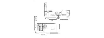 Burlington floorplan - 2 bed + 1.5 bath  at Blue Ribbon Lofts, Milwaukee