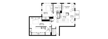 C1 Floorplan at The Venue on Knox Apartments, Minnesota, 55408