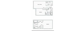 2 Bed 2 Bath Floorplan H at Oak Park City, Illinois
