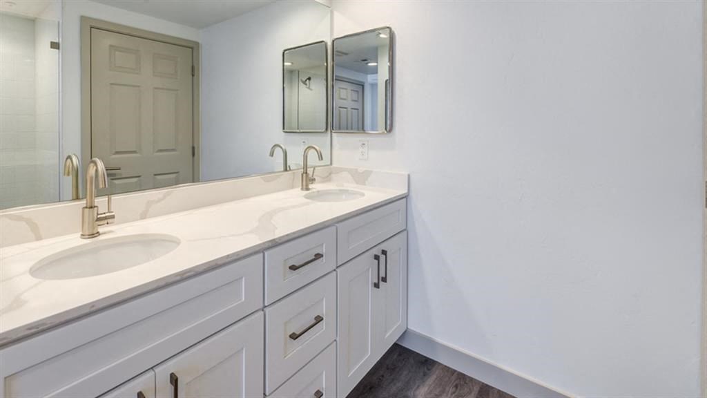 Renovated Bathrooms With Quartz Counters at Arrive Los Carneros II, California
