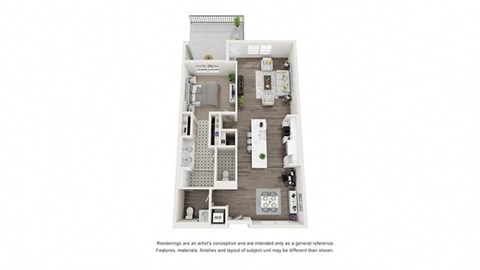 2 Bedroom Floor Plan at Arrive Los Carneros II, California, 93117
